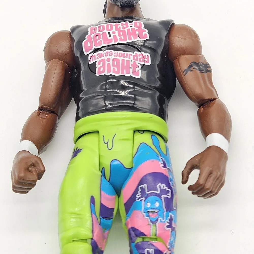 Mattel WWE Kofi Kingston Tough Talkers Action Figure New Day Booty-O's 6
